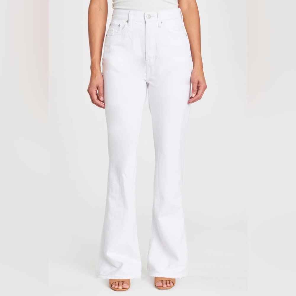 NWT Pistola Stevie High Rise Relaxed Flare Bootcut White Jeans 27 Polarize